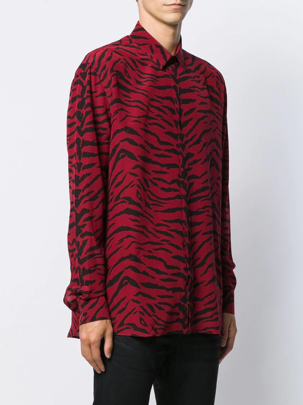 animal print silk shirt - 3