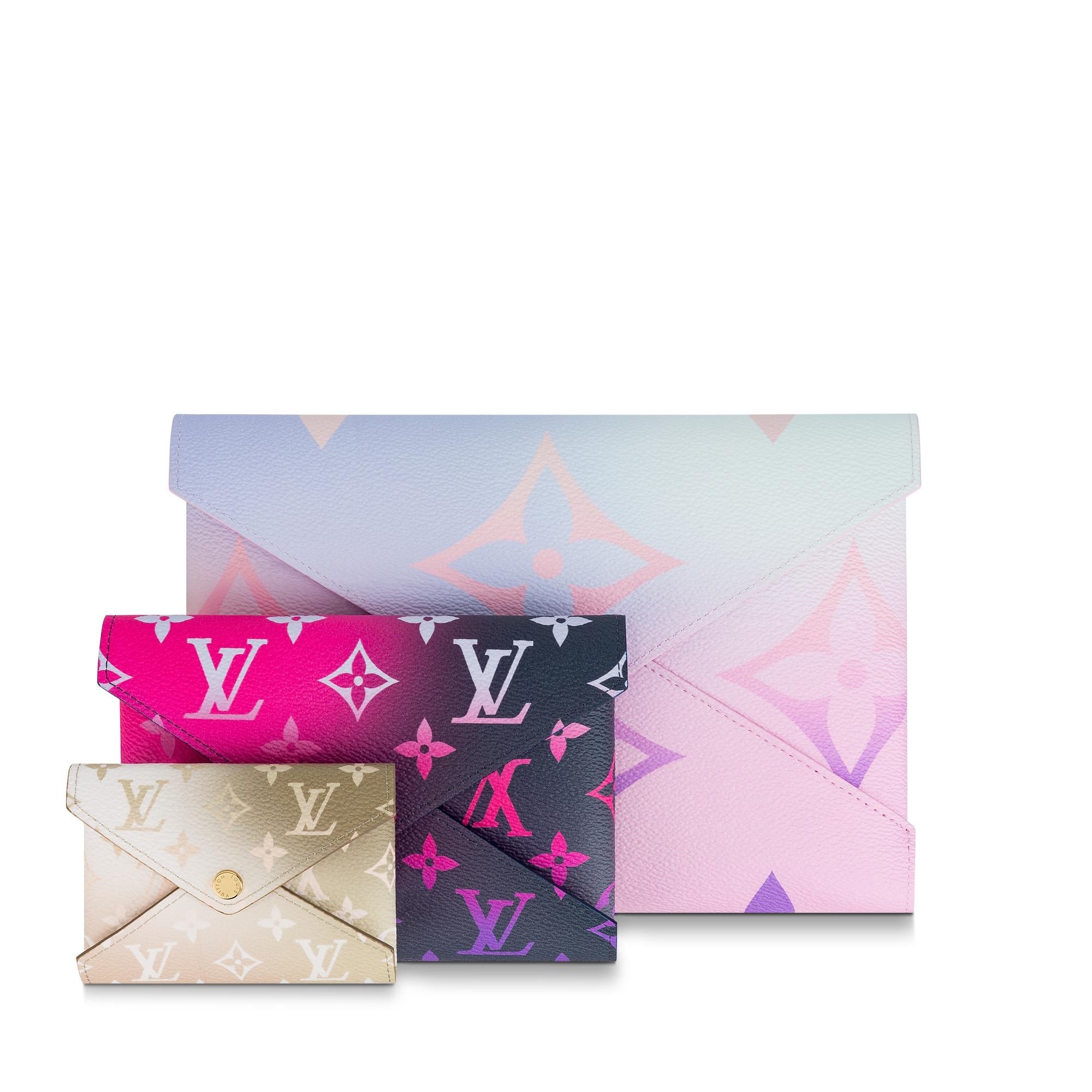 Louis Vuitton Card Case Pochette Kirigami Gradation Sunset Khaki