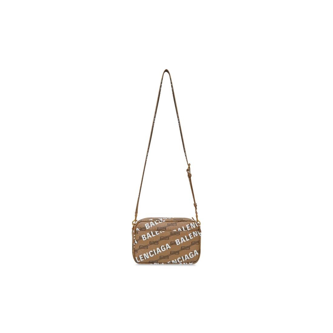 signature small camera bag bb monogram coated canvas and allover logo - 4