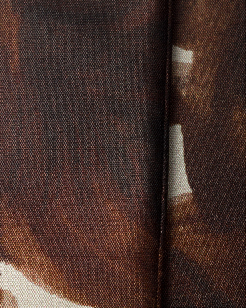 Prada Printed silk shantung skinny scarf outlook