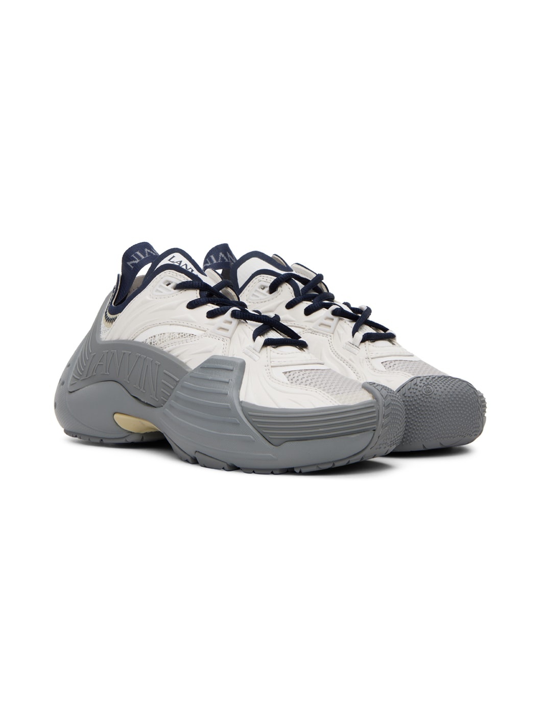 SSENSE Exclusive Gray & Navy Flash-X Sneakers - 4