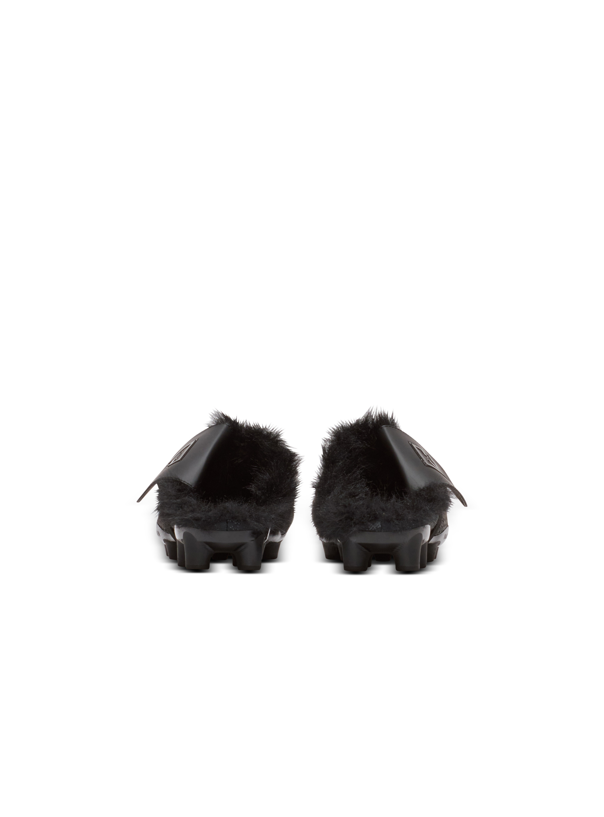 Half Time faux fur-lined mules with technical fabrics - 5