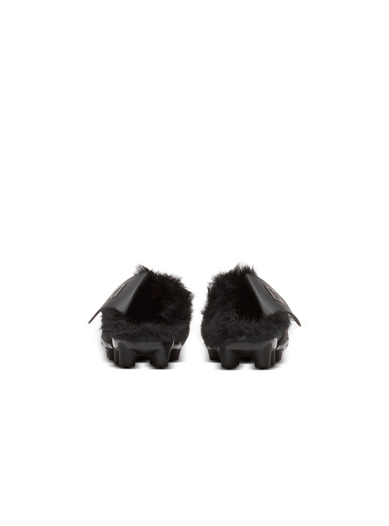 Half Time faux fur-lined mules with technical fabrics 5
