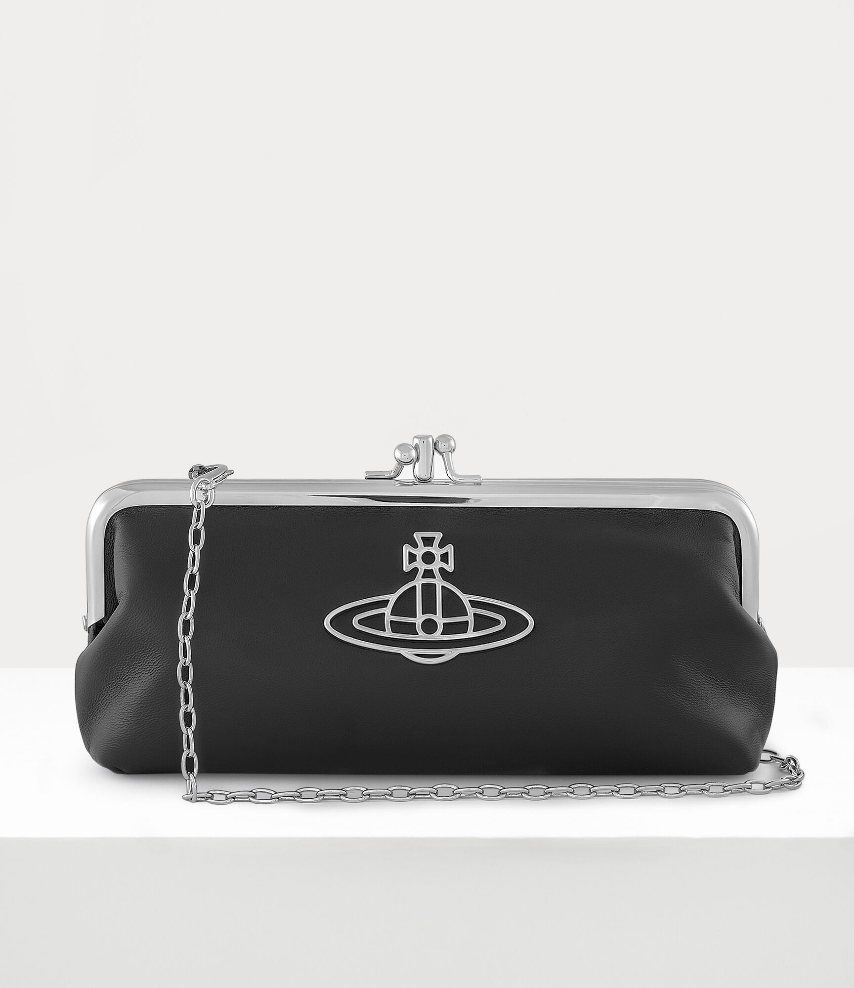 NAPPA THIN LINE ORB FRAME PURSE WITH CHAIN - 4