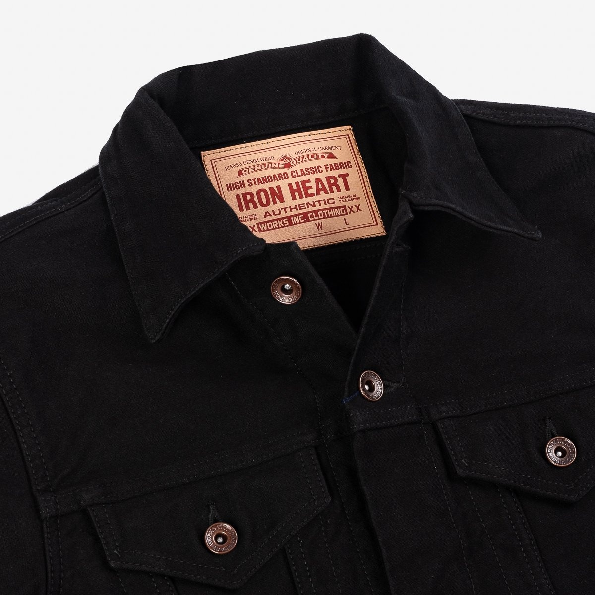 12oz Moleskin Modified Type III Jacket - Black - 7