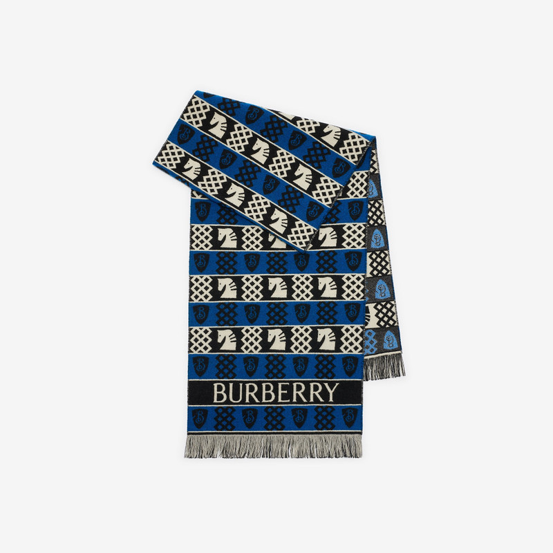 Chess Fair Isle Wool Scarf 1