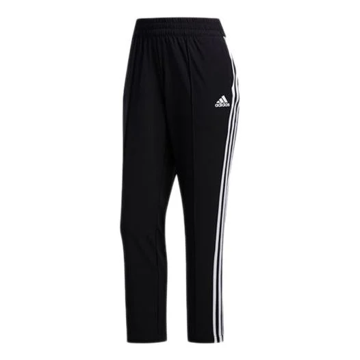 (WMNS) adidas 3s Wvn 78 logo Printing Training Sports Pants/Trousers/Joggers Black FJ7153 - 1