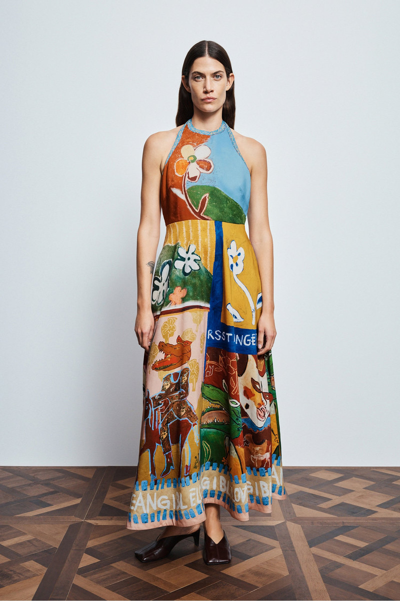 ALÉMAIS Mlak Halter Midi Dress outlook
