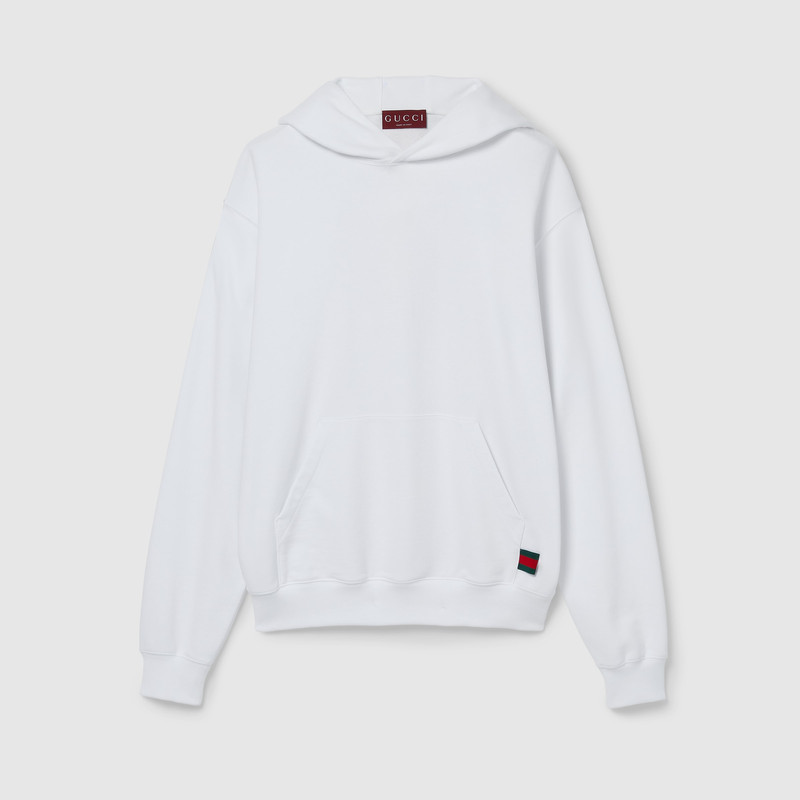 Cotton jersey sweatshirt with Web 1