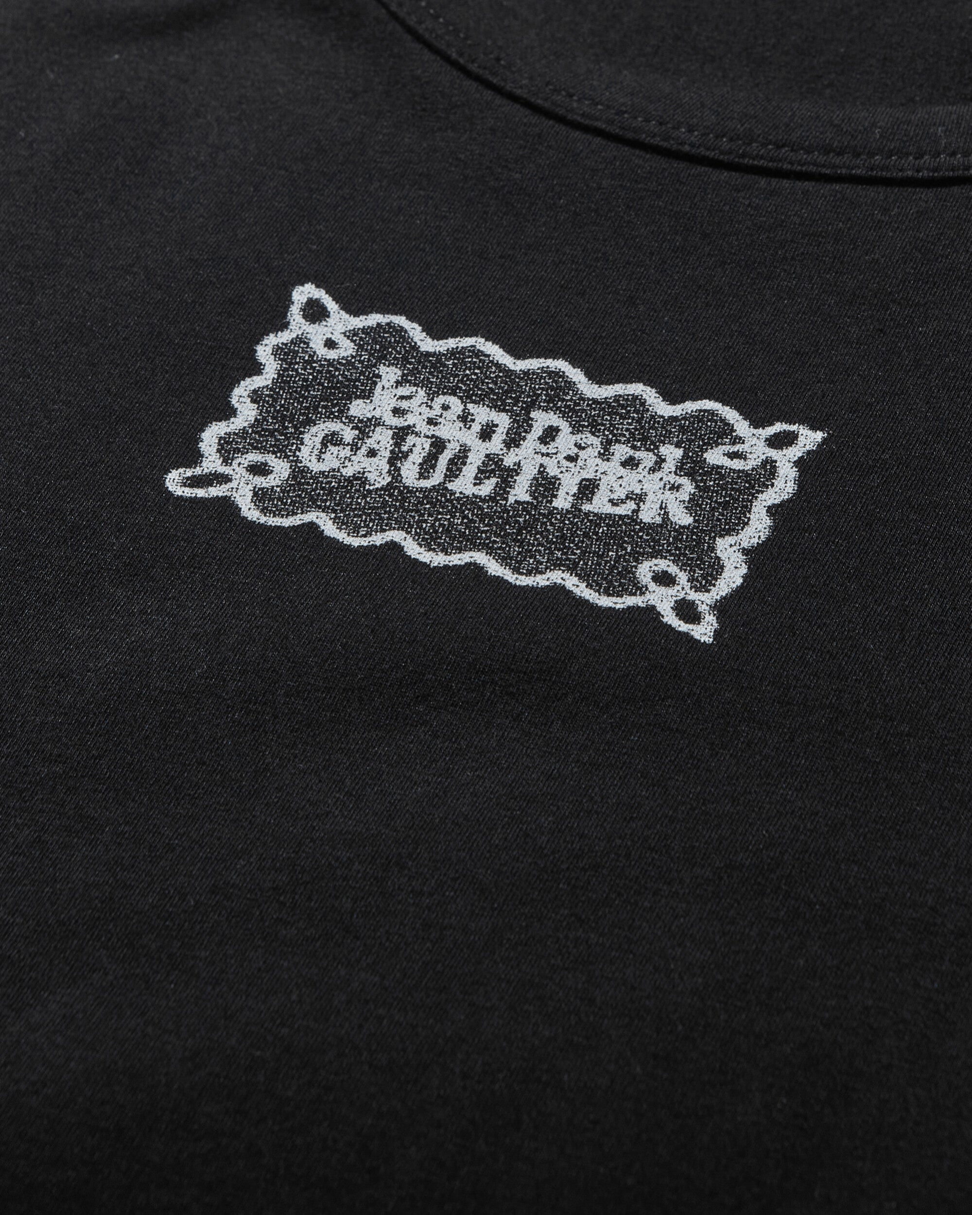 Women's Embroidered Logo Baby T-Shirt Black - 4