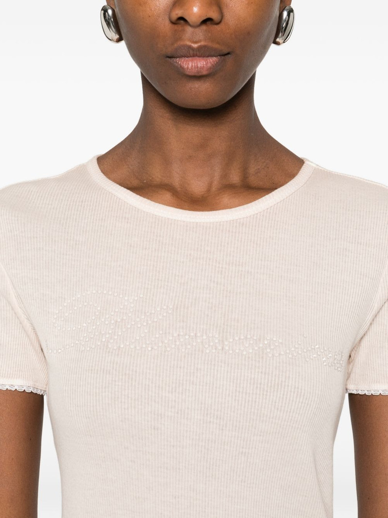 ribbed short-sleeve T-shirt 5