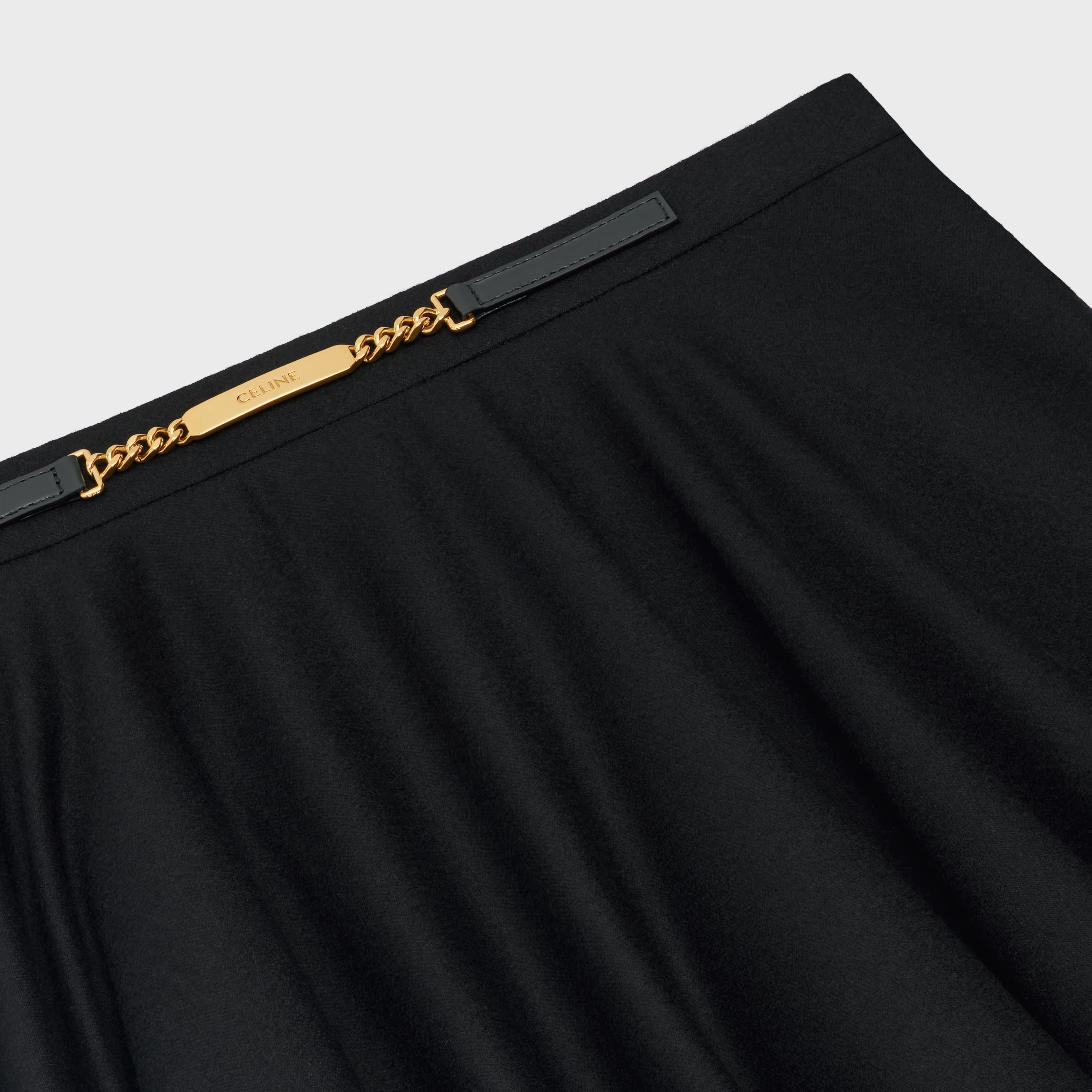 '90s-STYLE CASHMERE FLANNEL PANEL SKIRT - 3