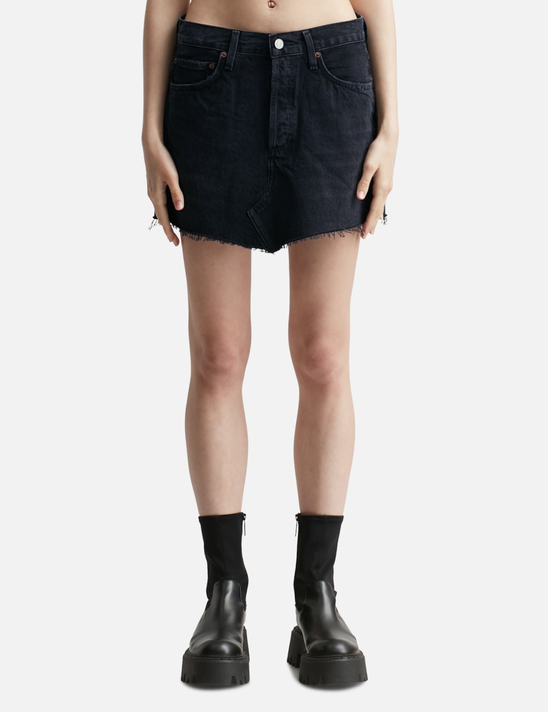 PARKER ANGLED HEM SKIRT - 1