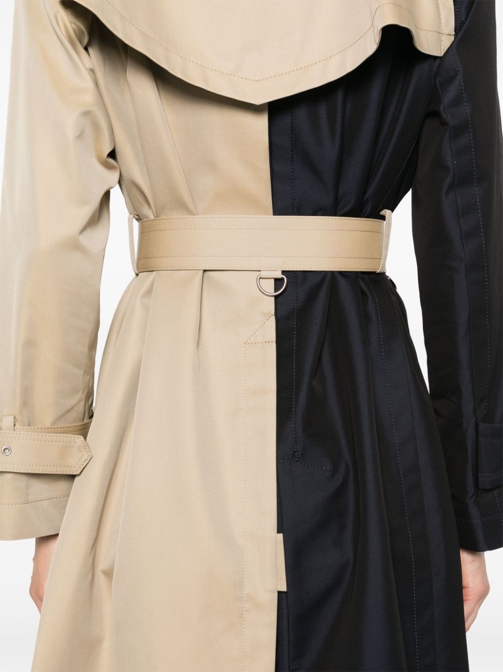 two-tone trench coat - 5