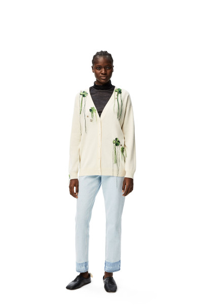 Loewe Shamrock crochet cardigan in wool outlook