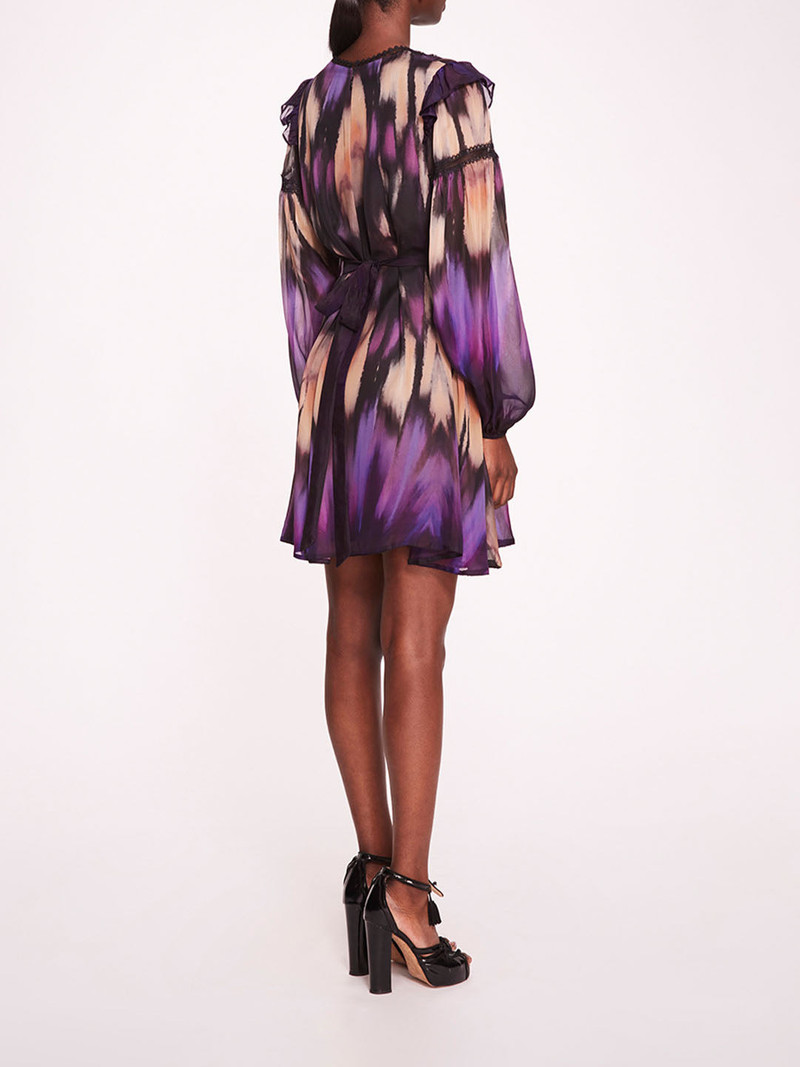 Marchesa ABSTRACT VISCOSE MINI DRESS outlook