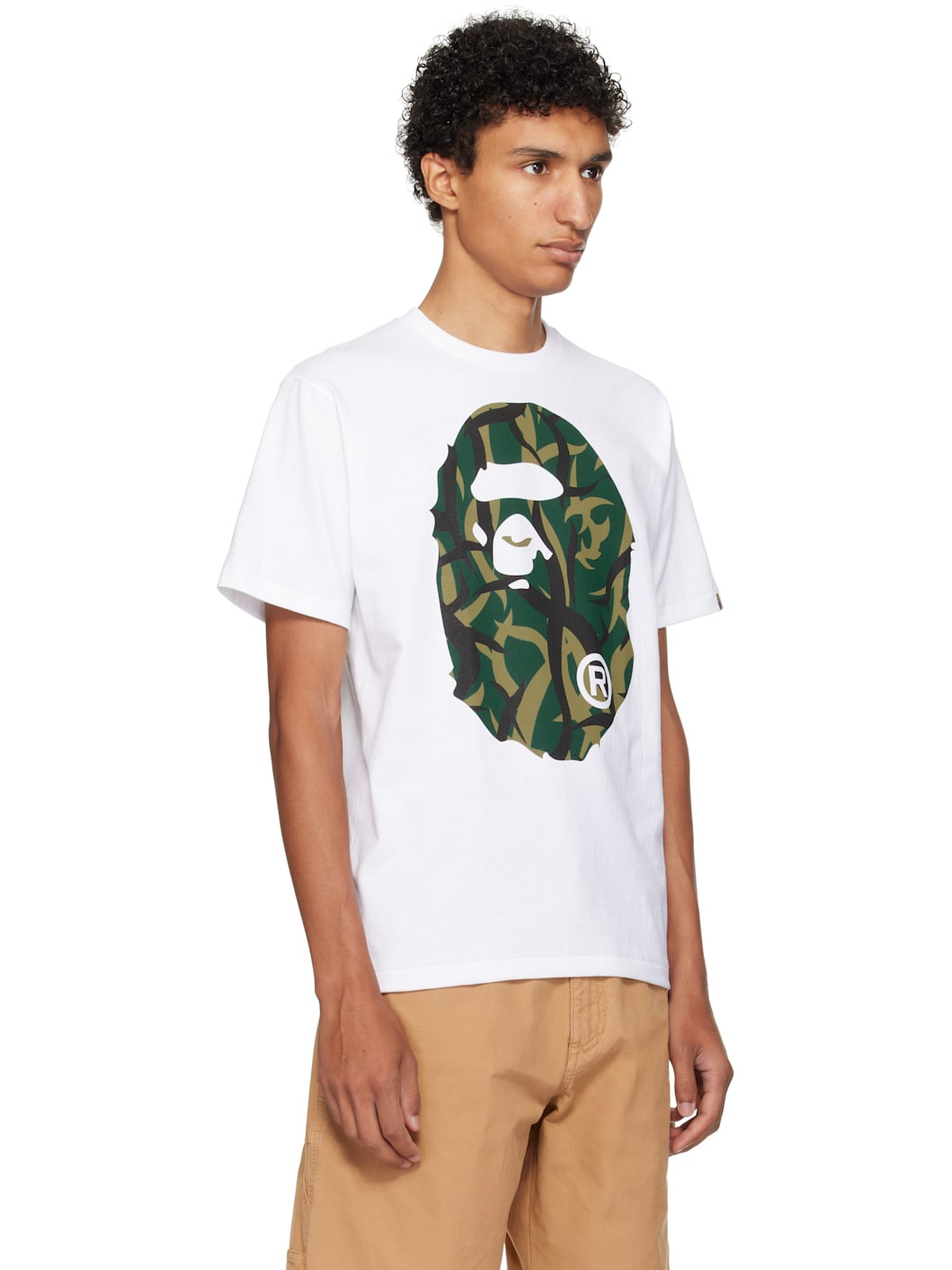 White Trial Camo Big Ape Head T-shirt - 2