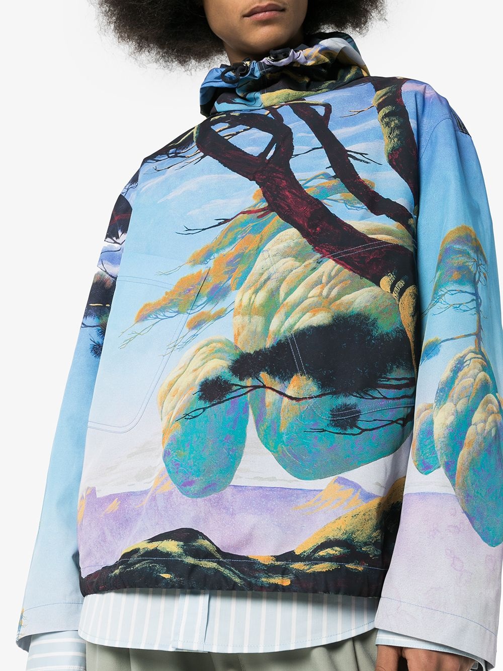 Floating Island graphic-print hooded parka - 5