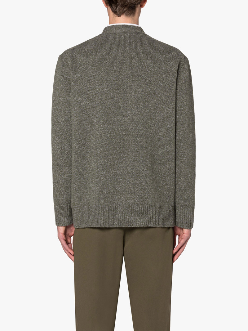 STOCKHOLM FOREST GREEN MERINO WOOL & CASHMERE CARDIGAN 4