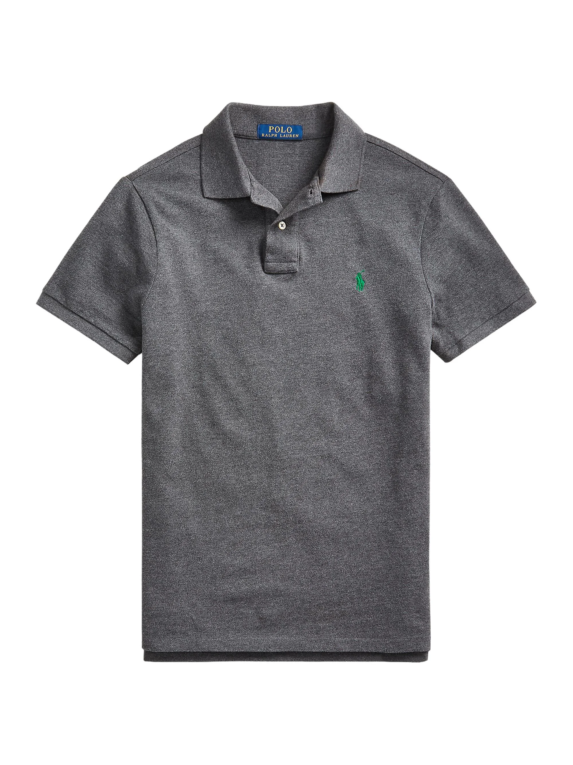 Men's Cotton Mesh Polo Shirt - Barclay Heather Grey - 1