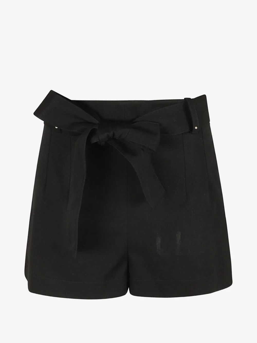 belted darted shorts - 1