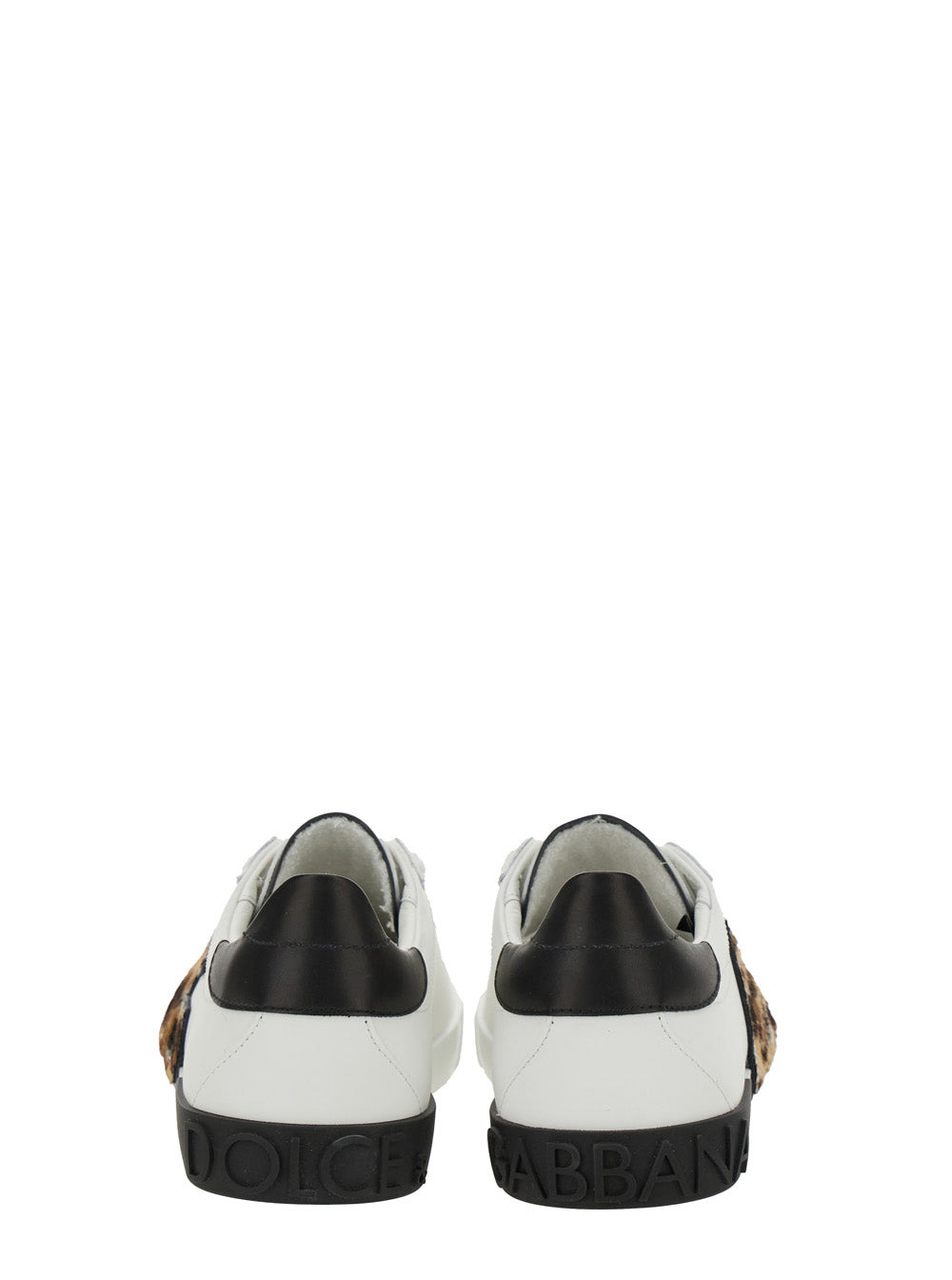 Dolce & Gabbana Women White Low Top Sneaker With Animal-Motif Logo In Leather Woman - 5
