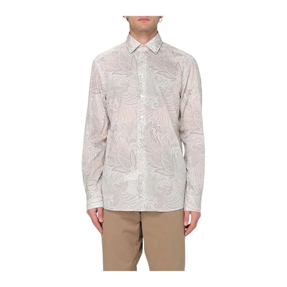 IVORY PAISLEY COTTON SHIRT - 1