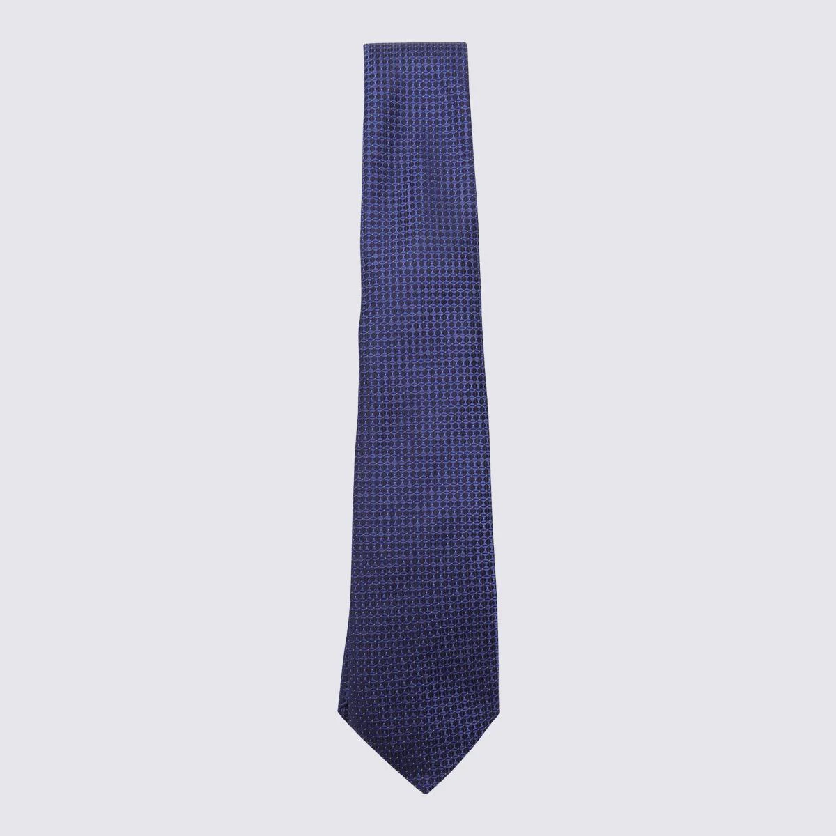 Canali Blue Wool Tie - 1