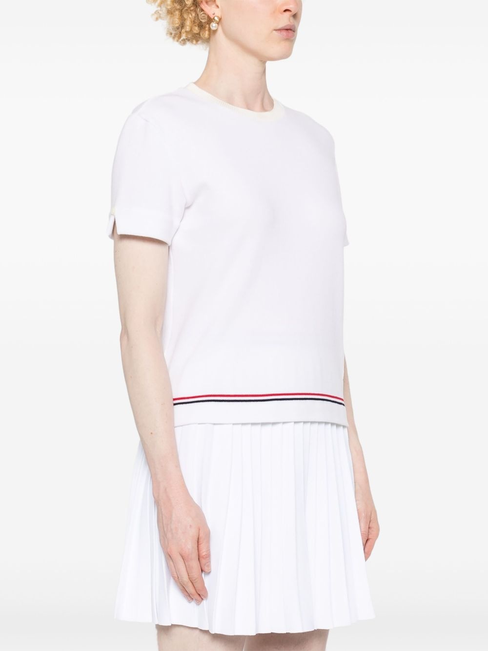 RWB-stripe piqué-knit top - 3