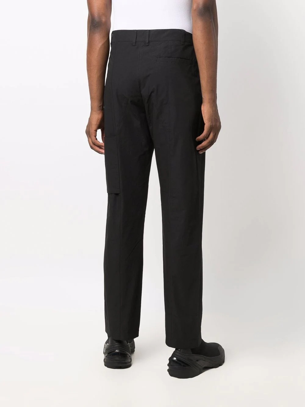 side patch pocket straight trousers - 4