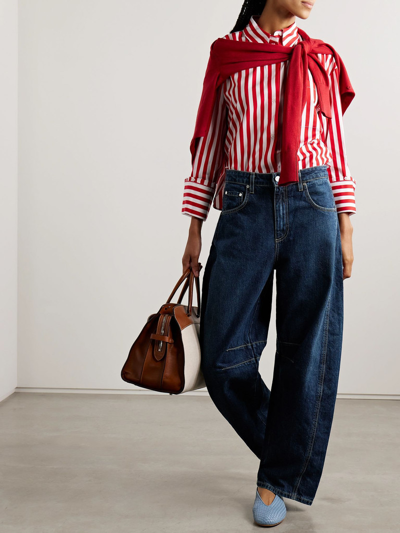 TWP High-rise tapered jeans Dark denim outlook