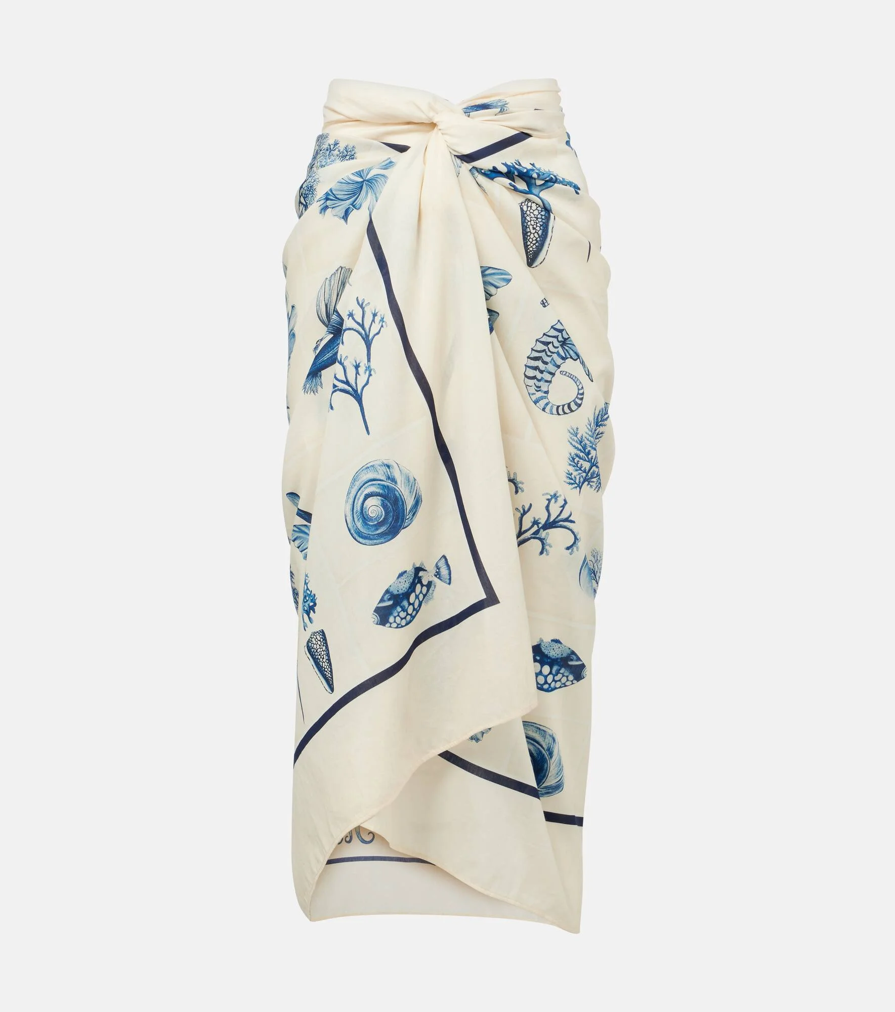 Lavanda cotton and silk beach cover-up - 1