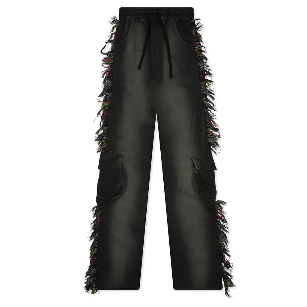 KNOW U RIDER CARGO JOGGERS - JET BLACK GRADIENT - 1