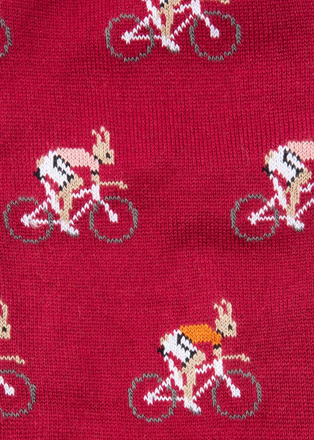 'Cycling Rabbits' Motif Socks Three Pack - 6