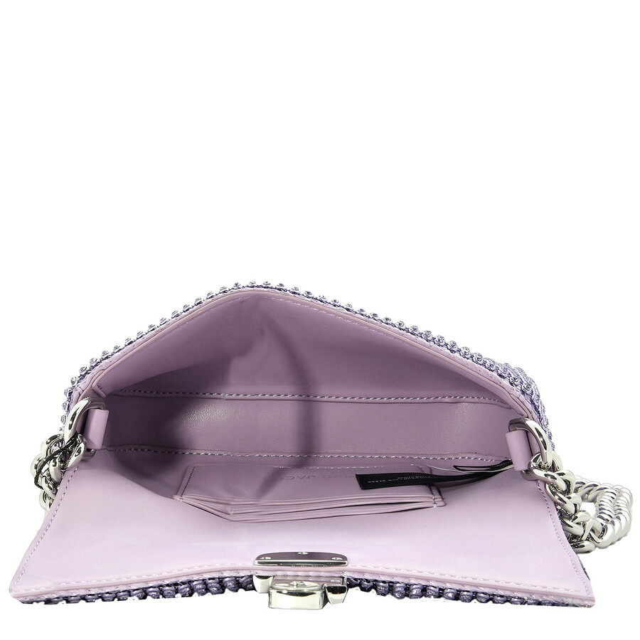 Marc Jacobs Wisteria The J Marc Mini Shoulder Bag In Rhinestone - 6