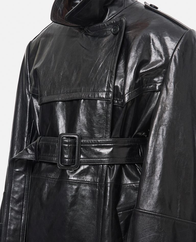 Sportmax ALFEO LEATHER TRENCH COAT | biffi | REVERSIBLE