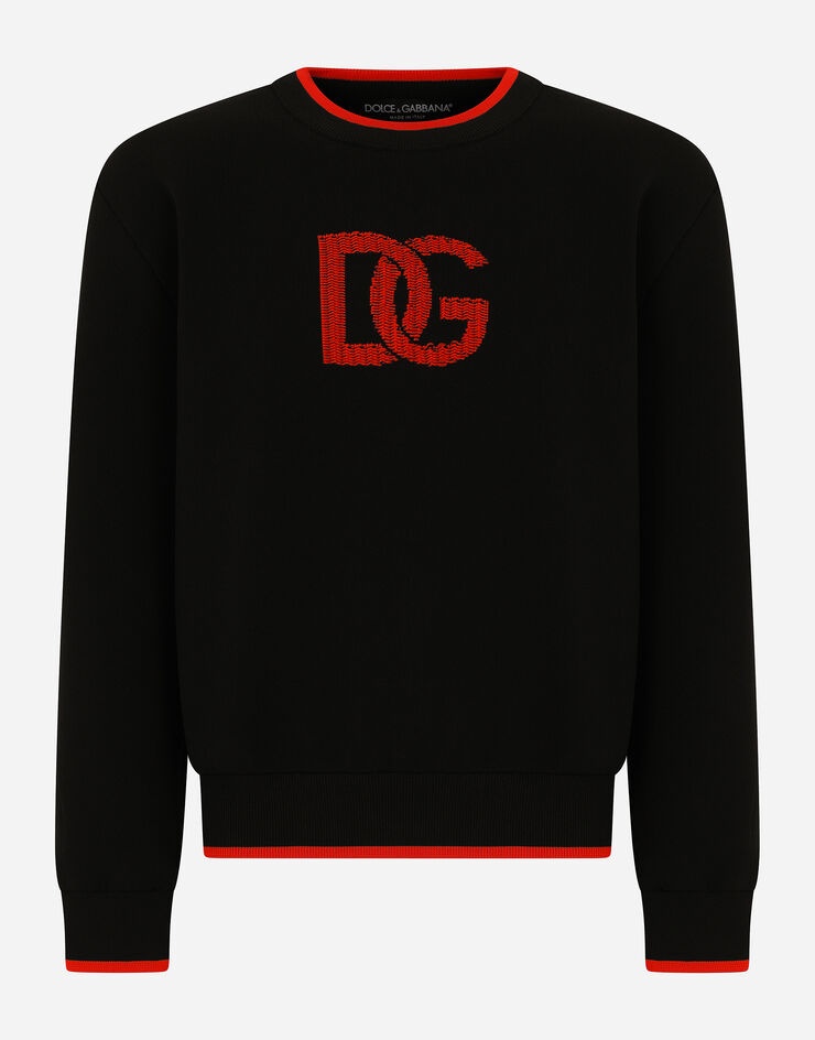 Jacquard round-neck sweater with DG logo - 3