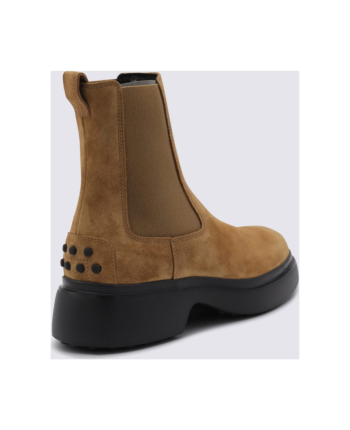 Camel Suede And Leather Boots - 3