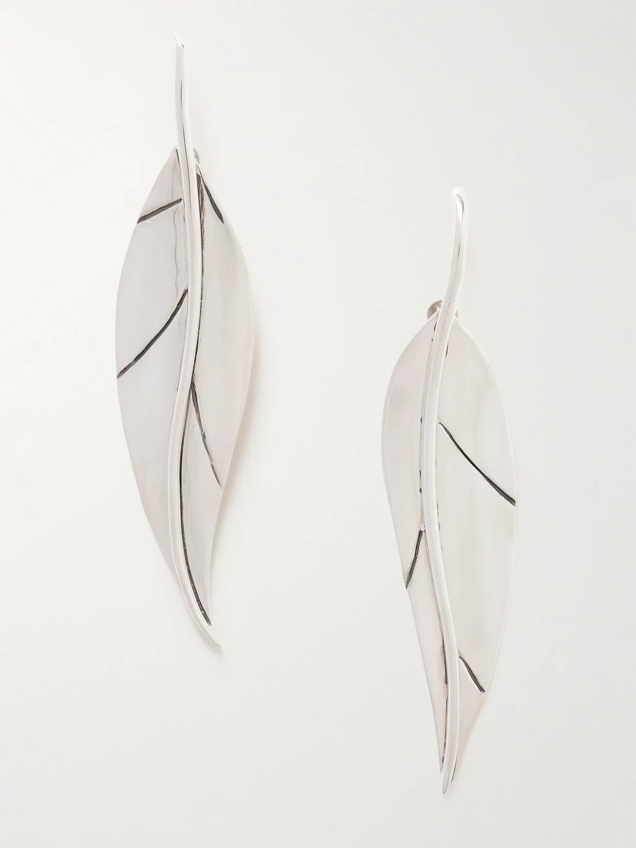 Leaf Silver Earrings - 1