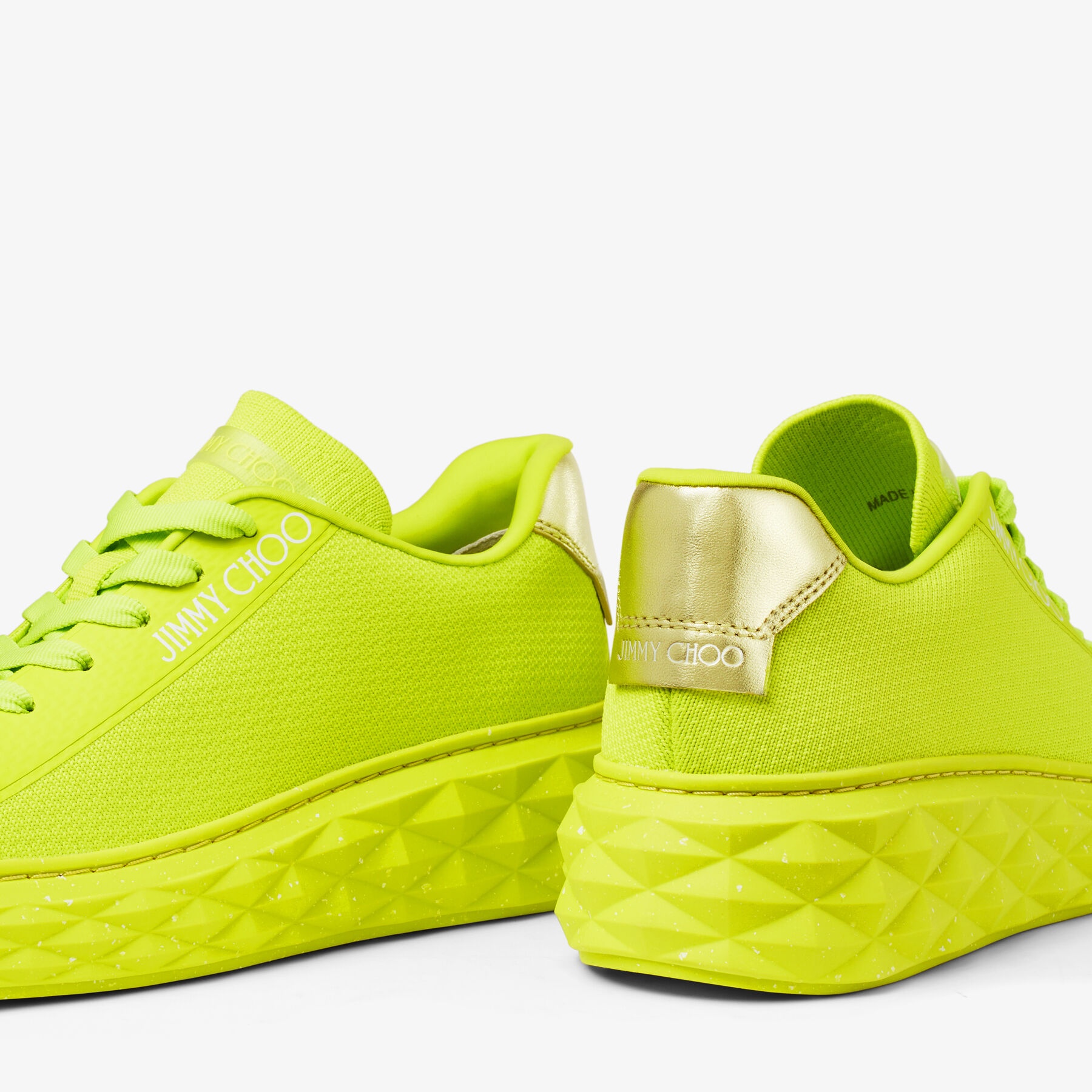 Diamond Light Maxi/f
Apple Green Knit Low-Top Trainers with Platform Sole - 4