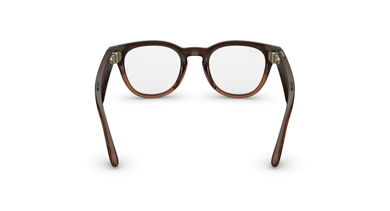 Ray-Ban Meta Scriber Optics (Gen 2), Shiny Transparent Umber, Clear Lenses 4
