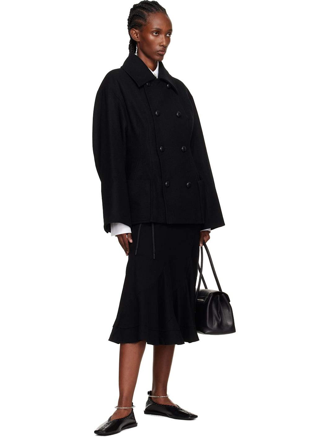 Black Darts Pea Coat - 4
