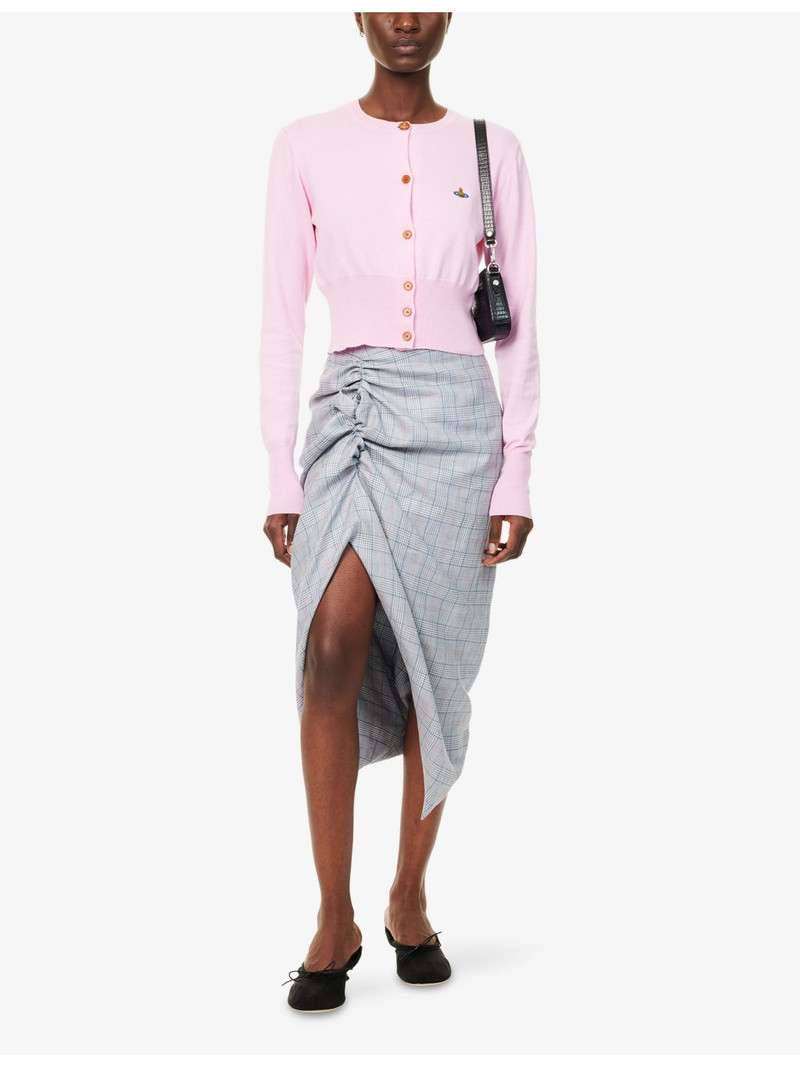 Vivienne Westwood Bea cropped cotton and cashmere-blend knit cardigan outlook