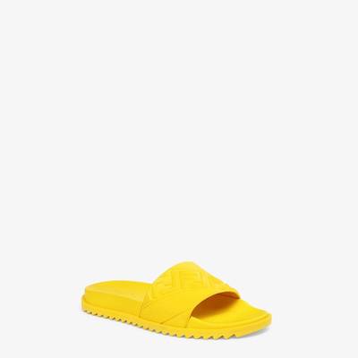 FENDI Yellow rubber slides outlook