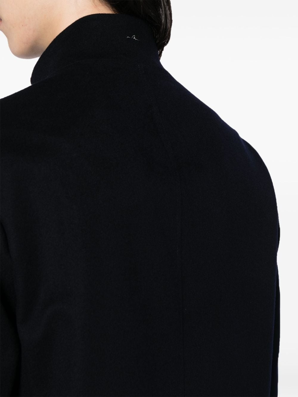 cashmere zip-up coat - 5
