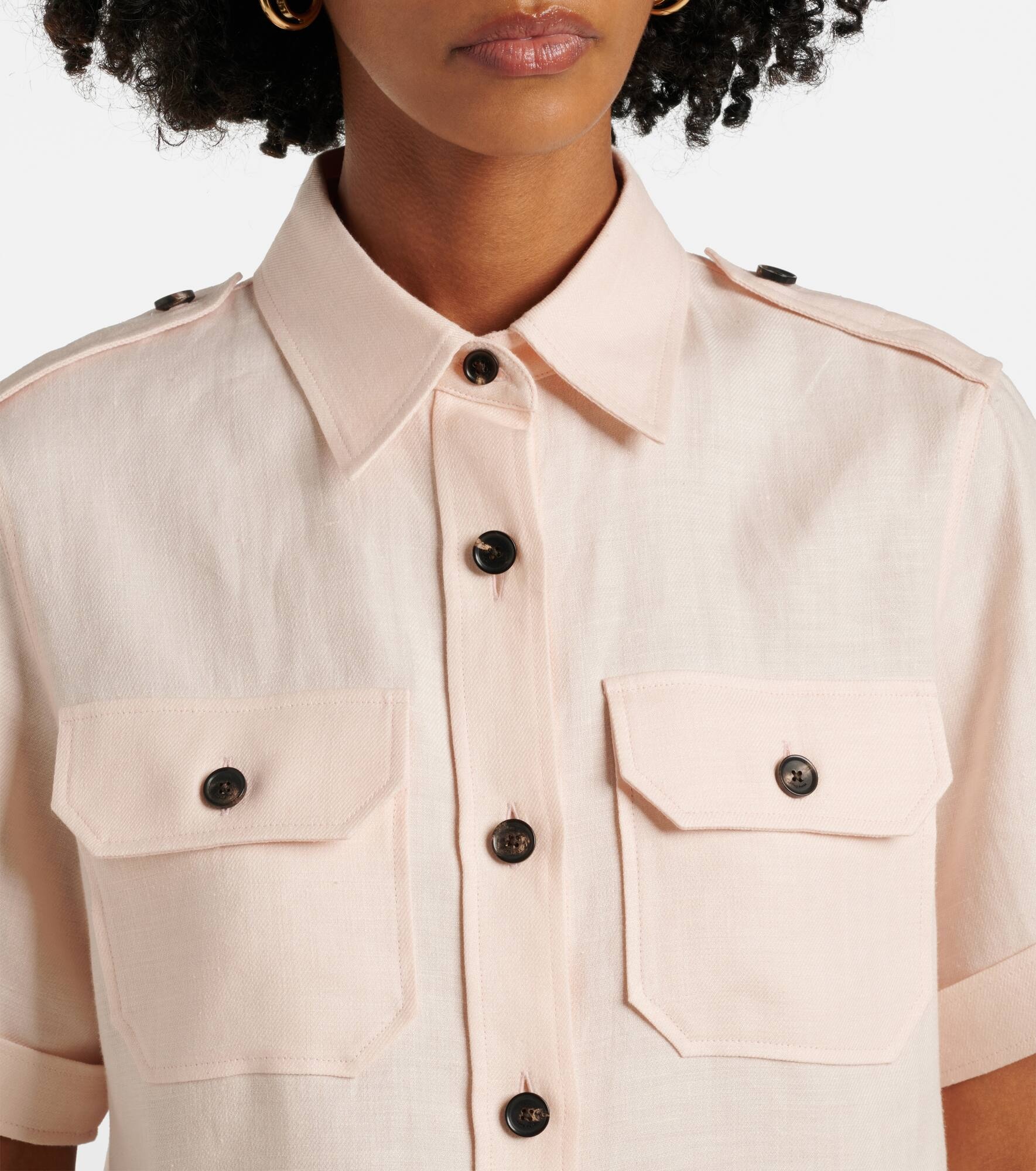 Annalisa linen and wool blouse - 4