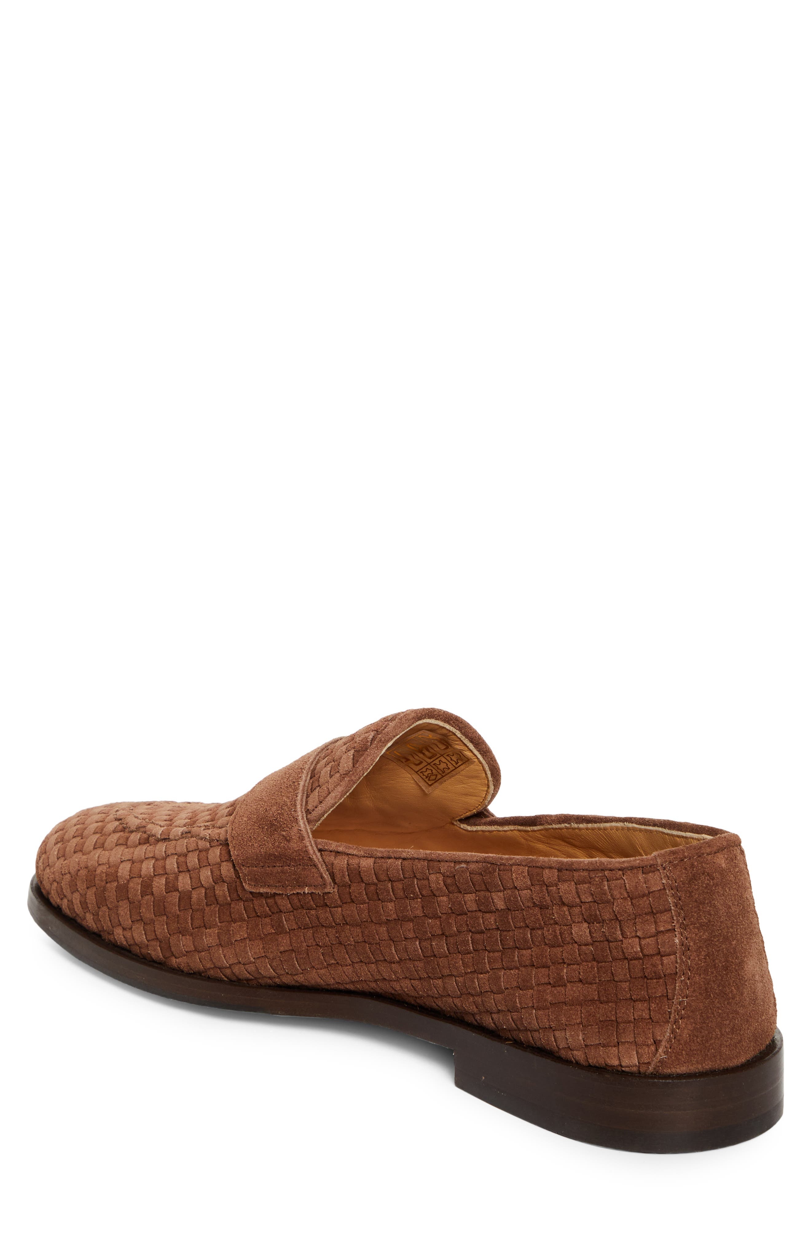 Brunello Cucinelli Woven Penny Loafer in C7655 Brown at Nordstrom - 2