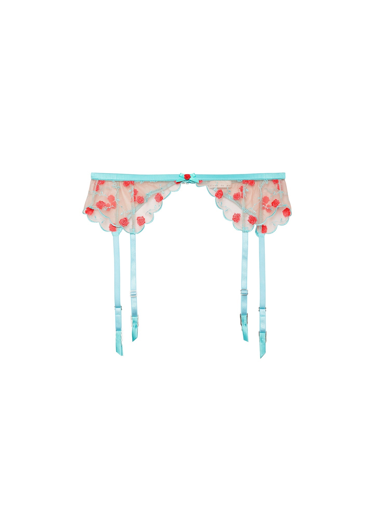 Rose & Vine Embroidery Garter Belt - 4