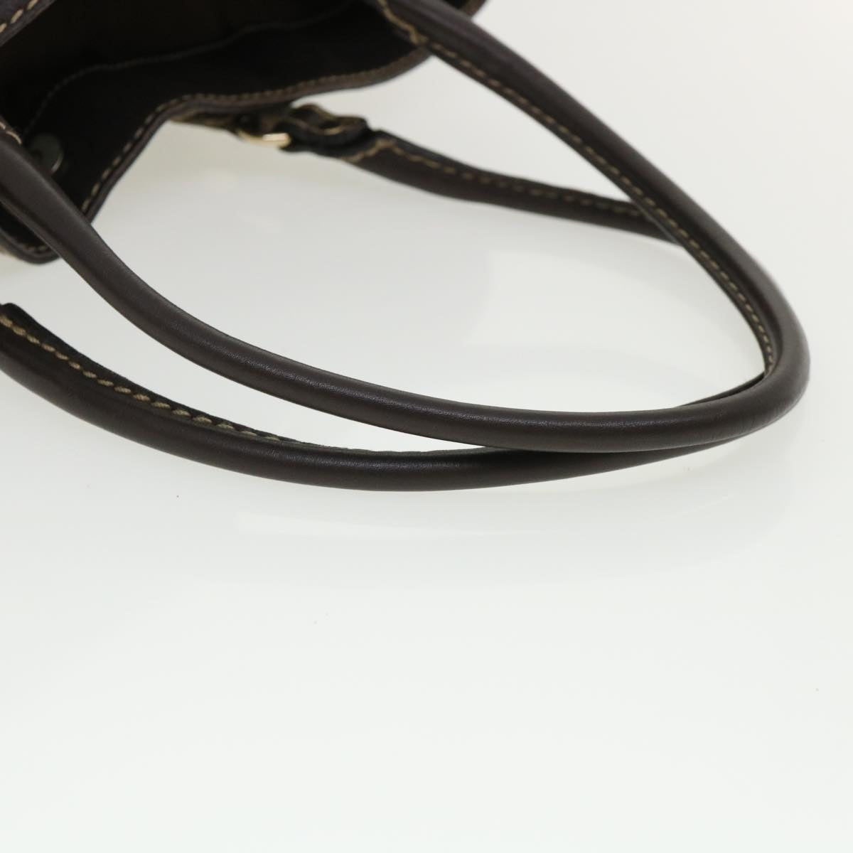 GUCCI GG Canvas Tote Bag Coated Canvas Beige Dark Brown - 7
