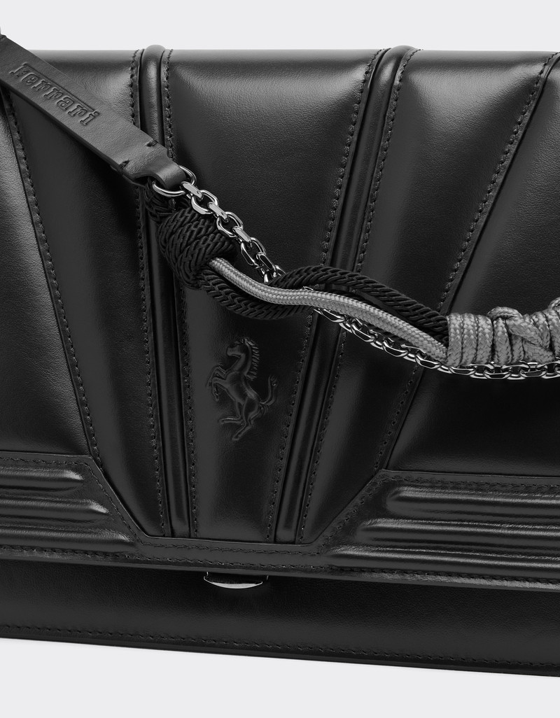 Reconditioned by Ferrari GT leather handbag with scoubidou detail 5